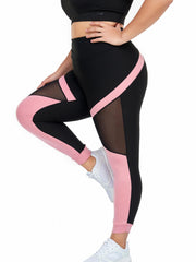 Colorblock Mesh High Rise Leggings