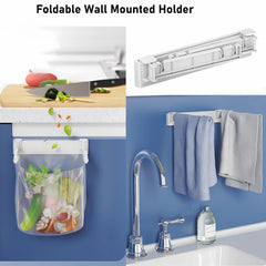 Foldable Garbage Bags Holder Wall Mounted Kitchen Bathroom Waste Bag