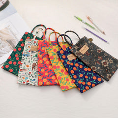 Vertical Cartoon Flower Stationery Bag