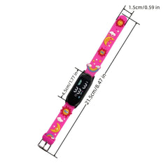 Soccer Car Print Digital Watch TPU Strap Casual Wear Birthday