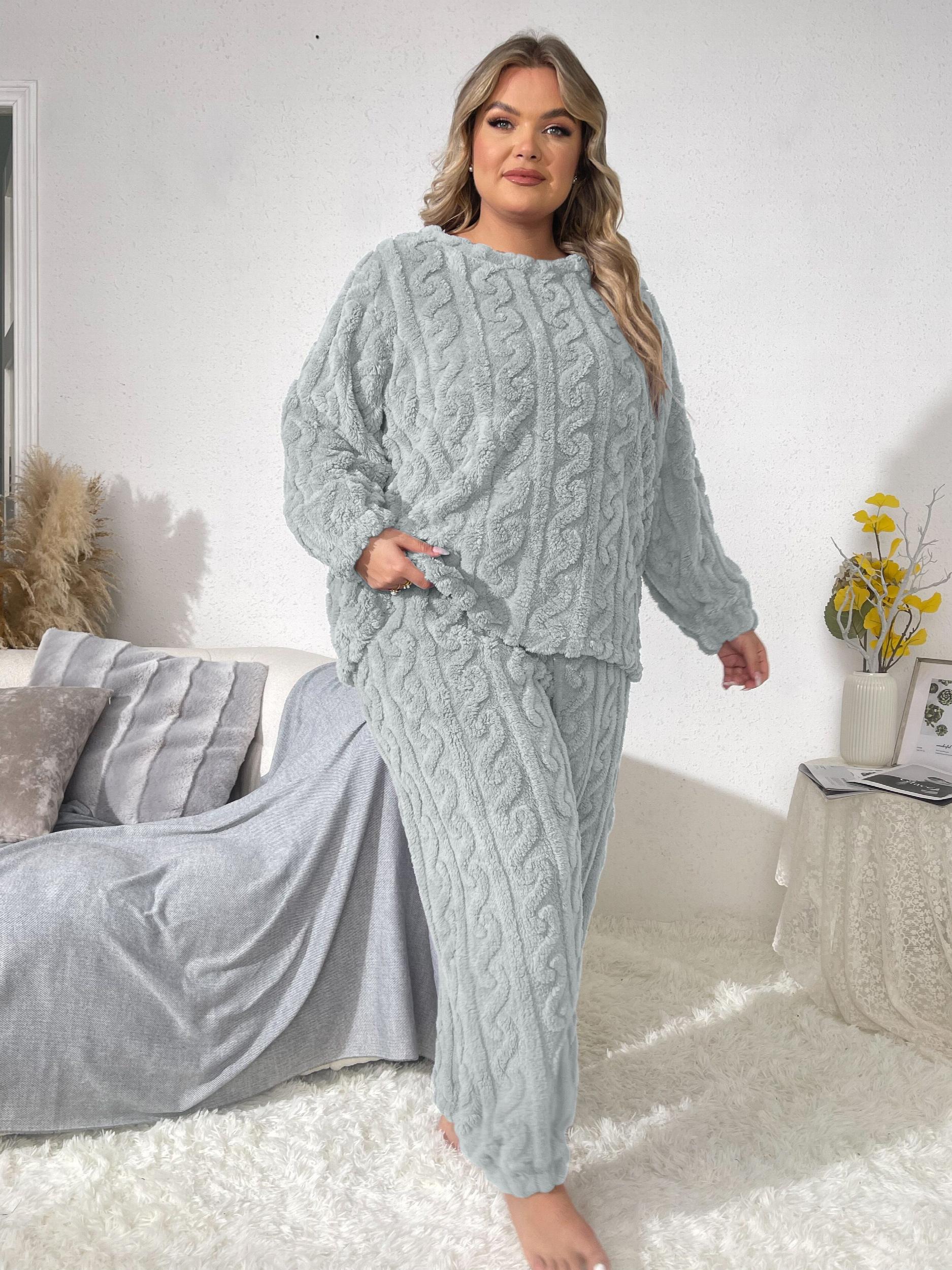 Casual Pajamas Set Women's Flannelette & Joggers Loungewear