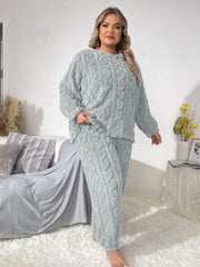 Casual Pajamas Set Women's Flannelette & Joggers Loungewear