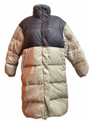 Long Puffer Jacket Mock Neck Loose Fit Down Jacket