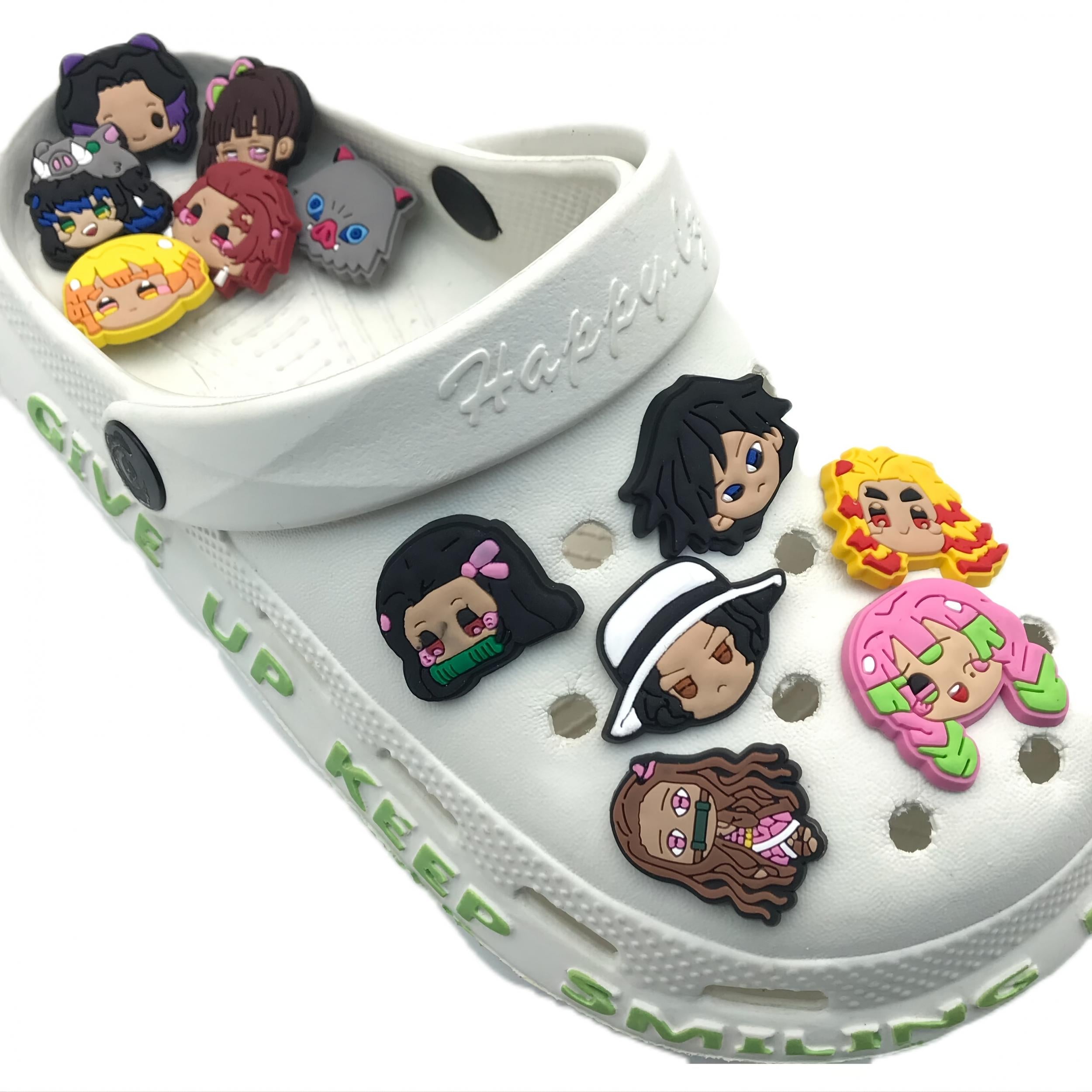 12pcs Cartoon Shoes Charms for Clogs Jigs Slides Sandals PVC Decorations