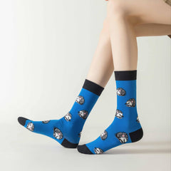 Hedgehog Print Mid Tube Socks for Women