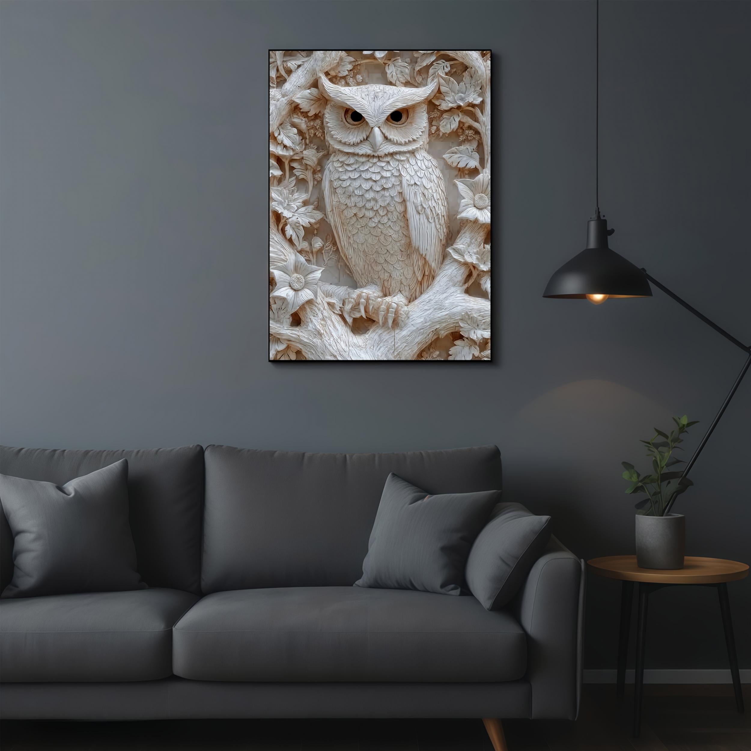 3D Embossed Owl Paper Puzzle Toy Forest Scene with Flowers & Birds