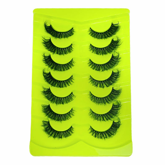 Cat Eye Lashes 7 Pairs Fluffy False Lashes Soft Natural Look