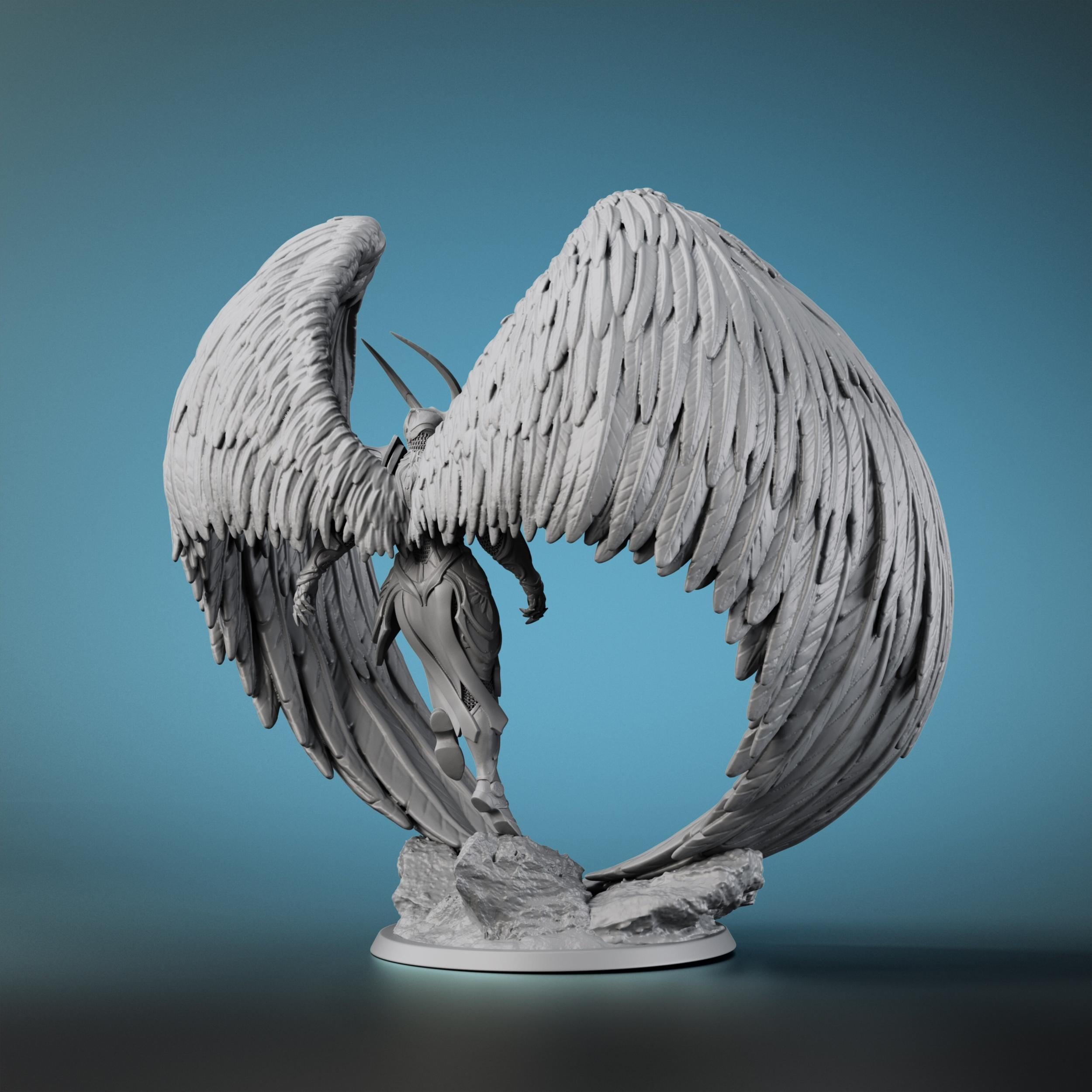 Angel Fighter Human Miniatures for Tabletop Games