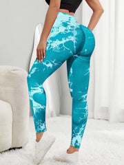 Tie Dye Sports Leggings High Waist Yoga Pants
