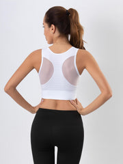 Mesh Sports Bra Breathable Shockproof Workout Tank Bra