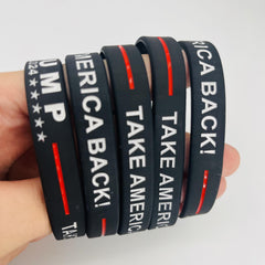 5 Pcs Patriotic Silicone Bracelets for Patriotism Gift