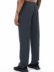 Sports Drawstring Sweatpants Loose Fit Straight Leg Pants Men s Casual