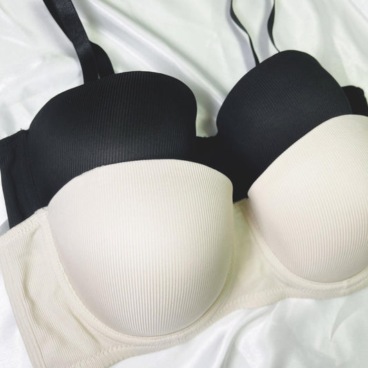 2 Pack Plus Size Seamless Lightly Padded T shirt Bralette Set