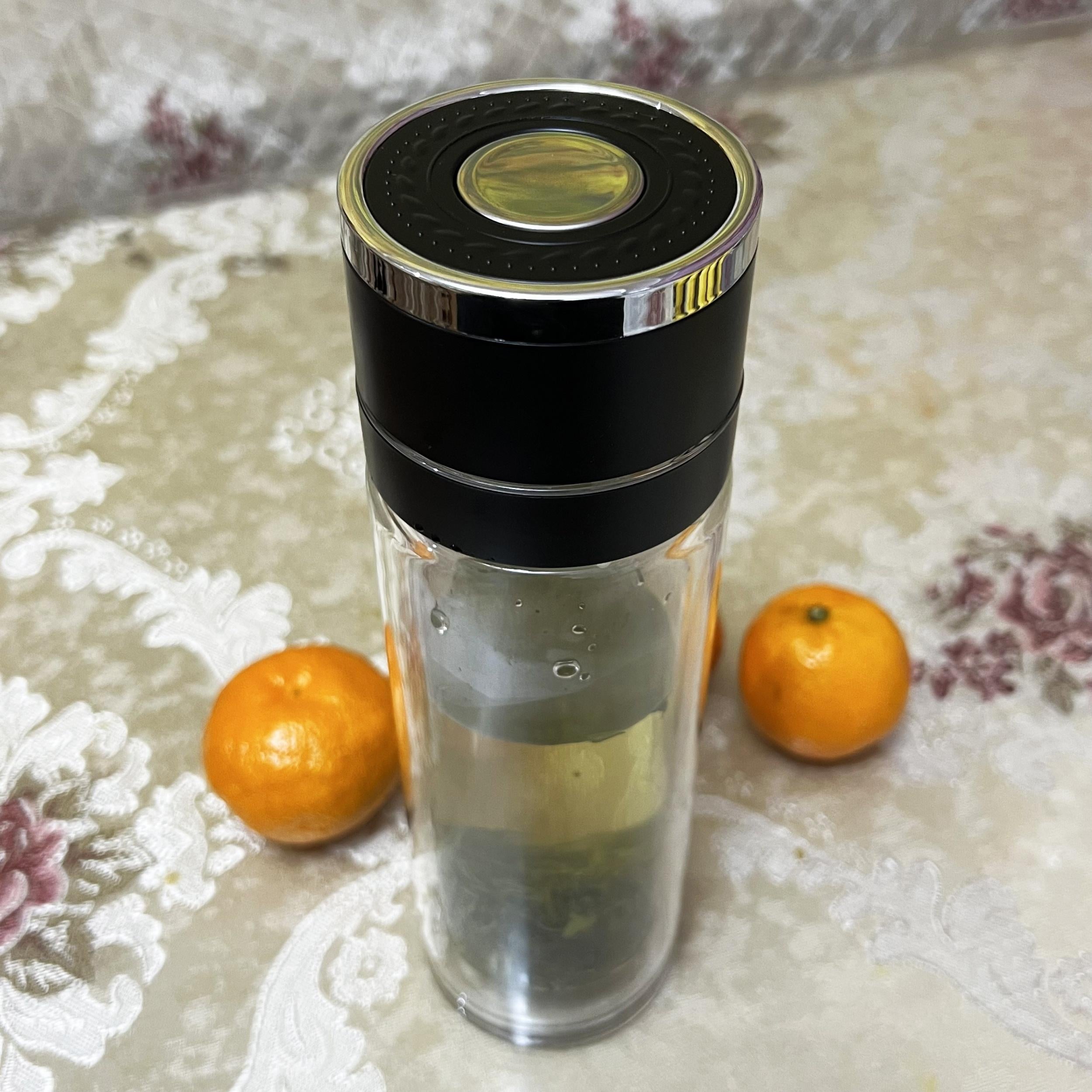 Double Layer Glass Water Bottle 500ml Clear Water Cup Outdoor Sports Fitness