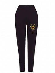 Women's Plus Sunflower Butterfly High Rise Yoga Leggings