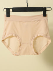 7pcs Solid Briefs Mid Rise Stretchy Panties