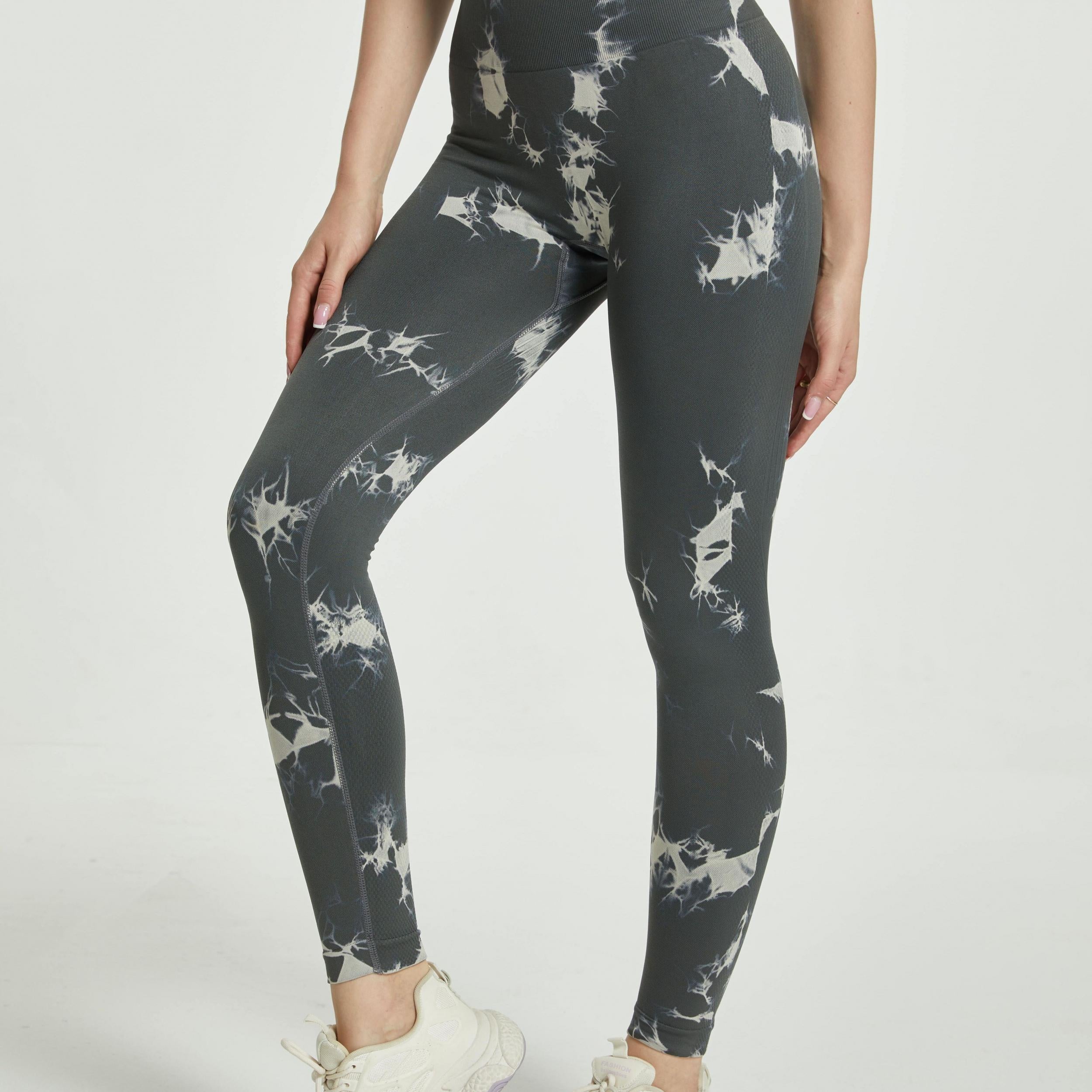 Tie Dye High Stretch Sports Leggings High Waist Yoga Running Tight Pants