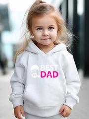 Dad Pattern Long Sleeve Hooded Sweatshirt Girls Comfy Hoodies Pullover