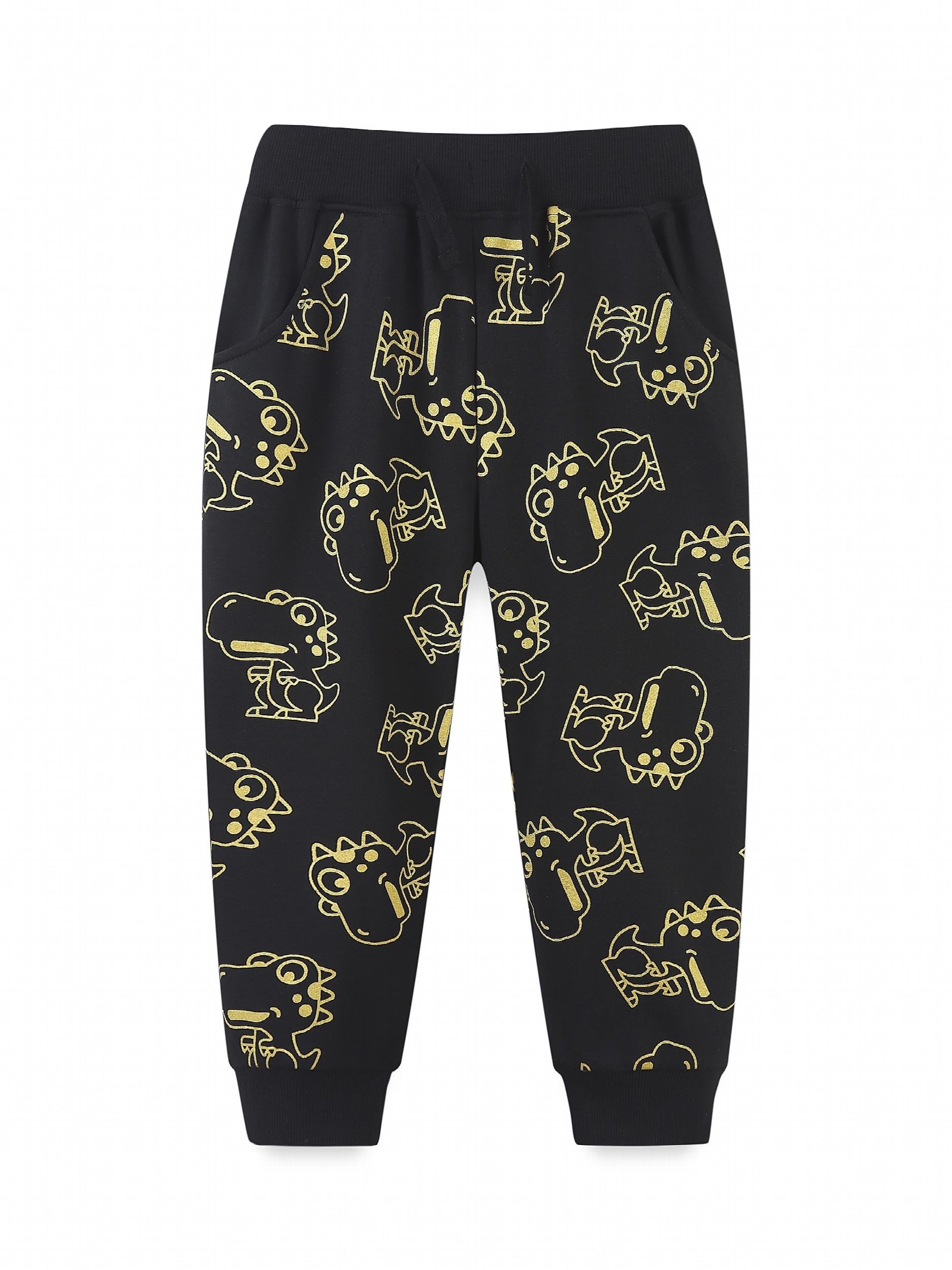 Dinosaur Print Boys Cotton Long Pants Spring Autumn Kids Clothing