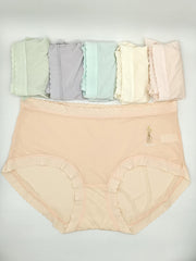 6pcs Girl's Triangle Panties Floral Print Elastic Waist Underwear