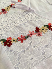 Floral Appliques Guipure Lace Top