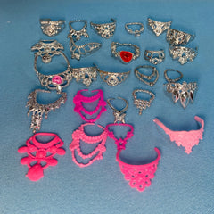 Doll Accessories Set - 38pcs Handbags, Shoes, Hangers, Jewelry for 11.5in Dolls