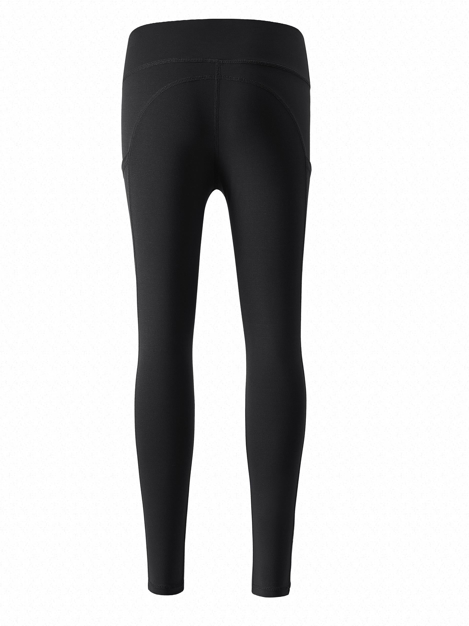 Solid Pocket Side Yoga Fitness Sports Leggings High Elastic Running Yoga Pants