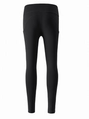 Solid Pocket Side Yoga Fitness Sports Leggings High Elastic Running Yoga Pants