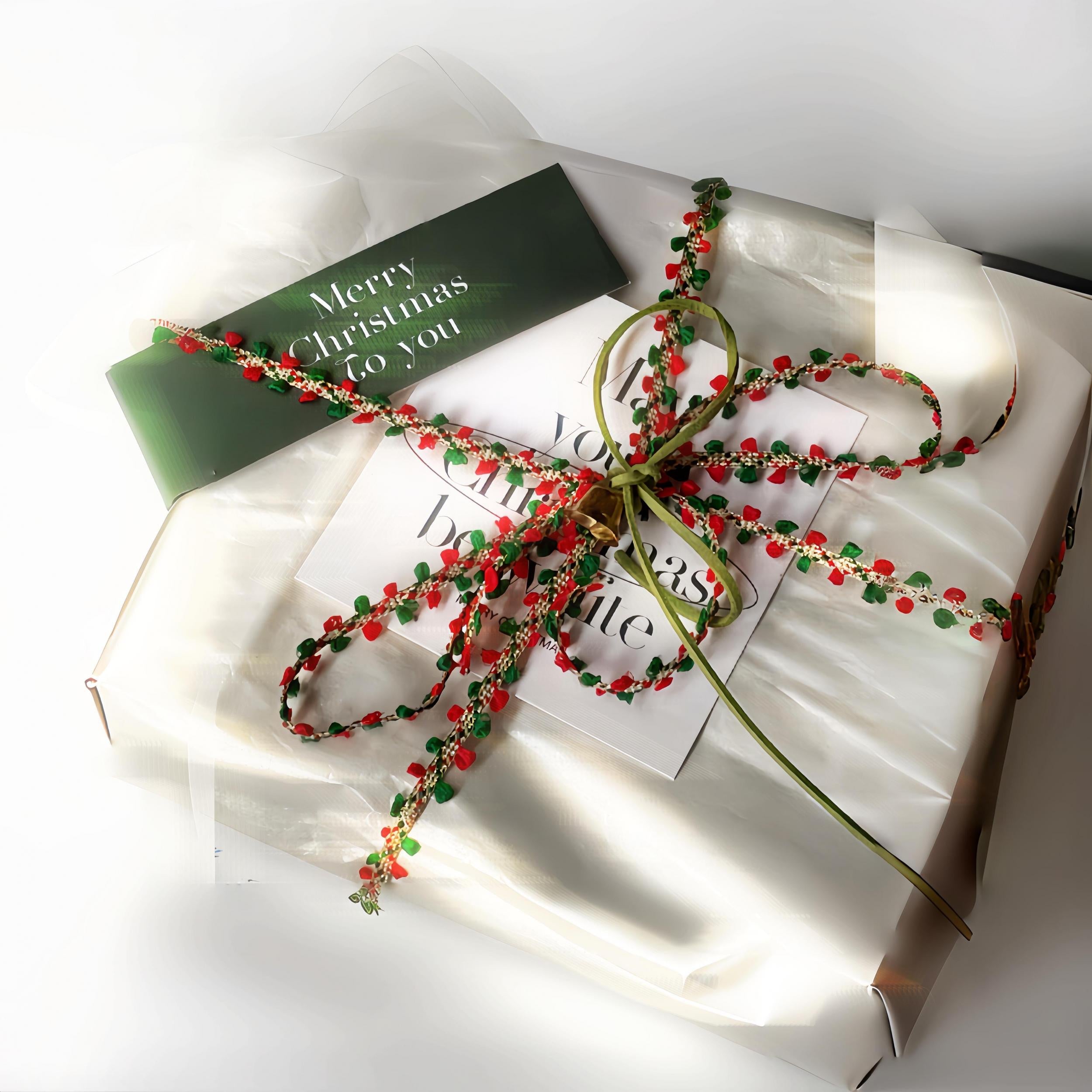 Tri Bow Knot Ribbon Rope For Christmas Gift Packing Decorations