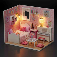 24 Scale Mini Dollhouse Kit with Room Accessories and Furniture