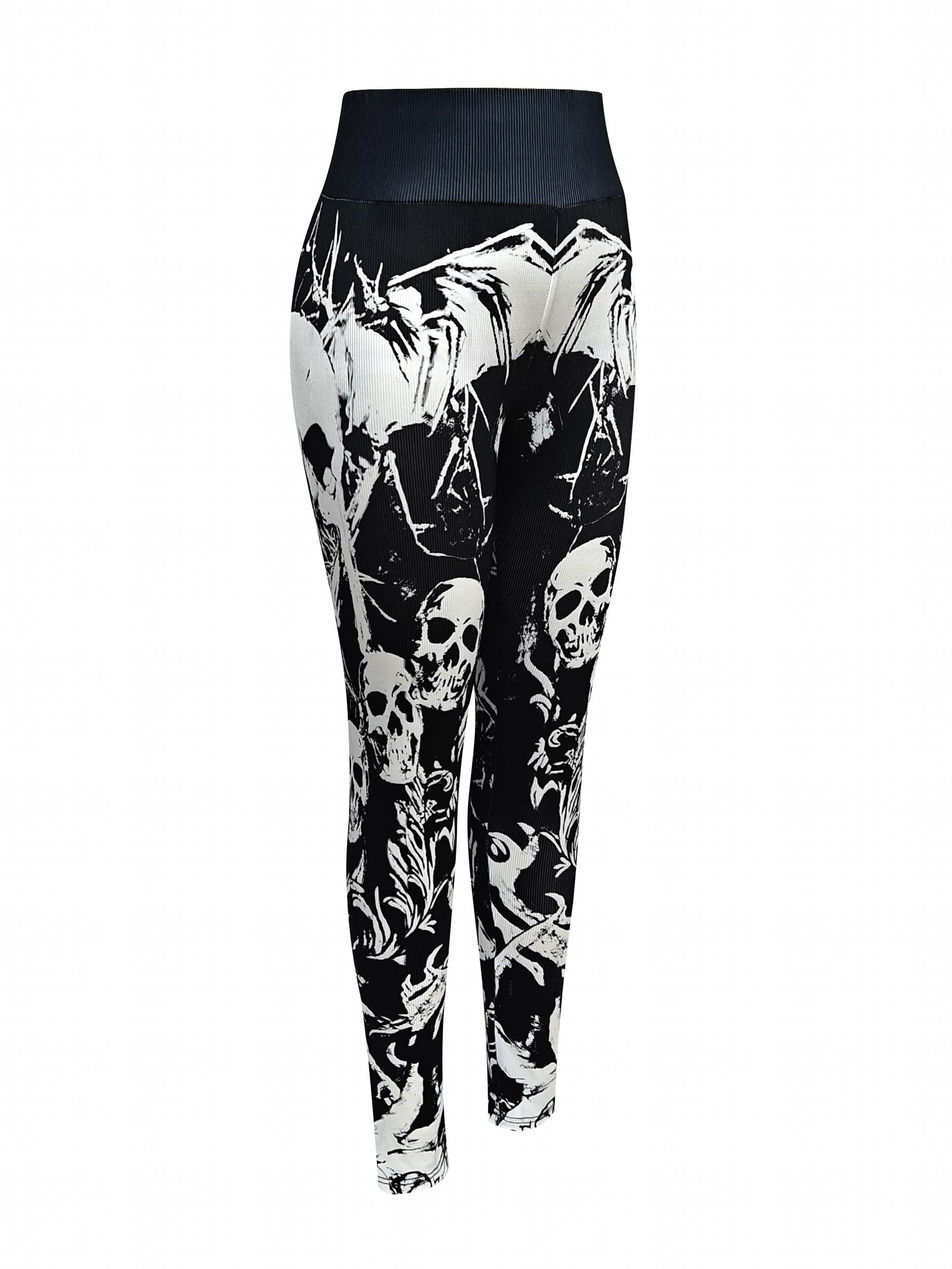 Halloween Skull High Waist Yoga Leggings