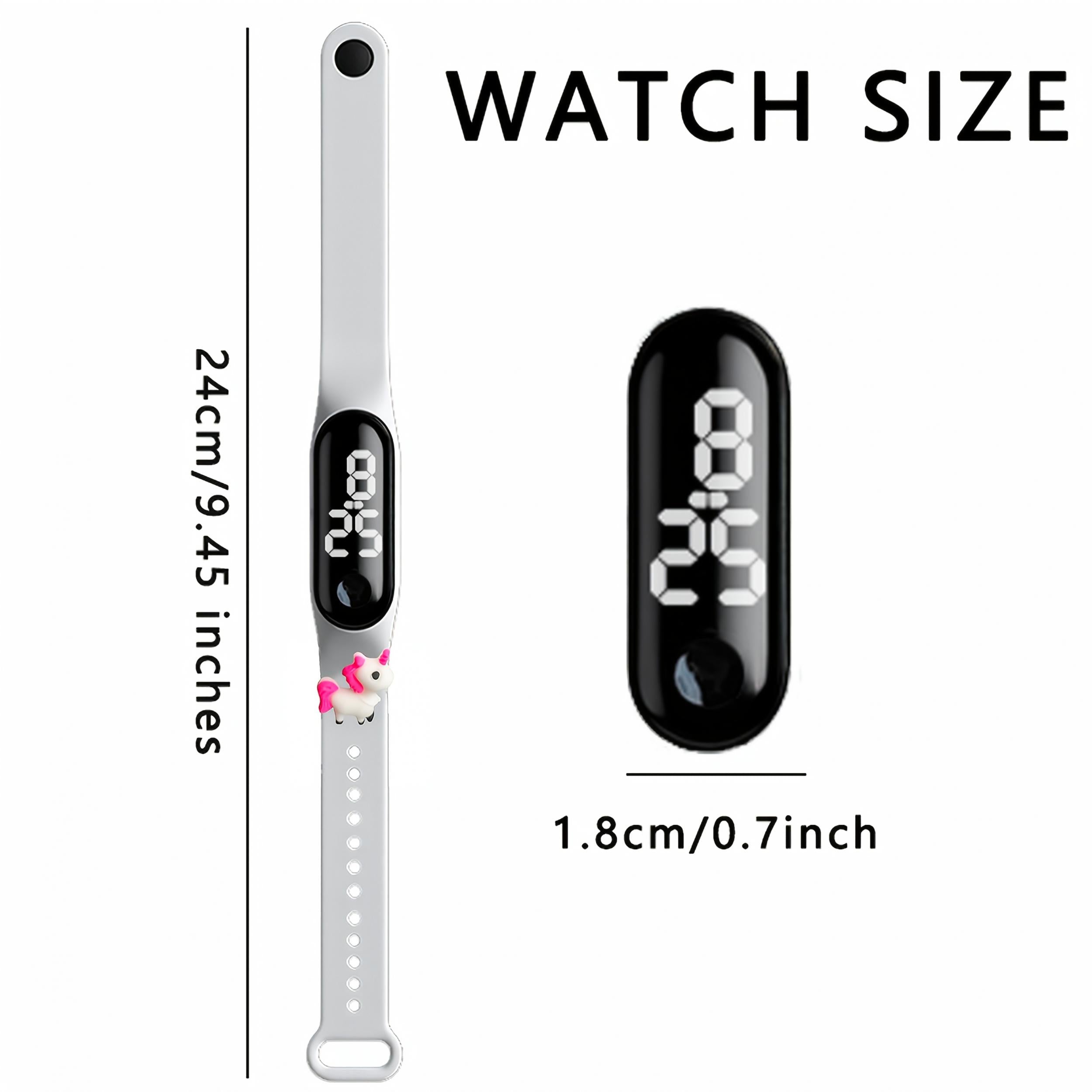 14pcs Unicorn LED Sports Watch PVC Strap Outdoor Gift Fitness Tracker