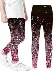 Sequin Star Leggings for Girls Yoga Sports