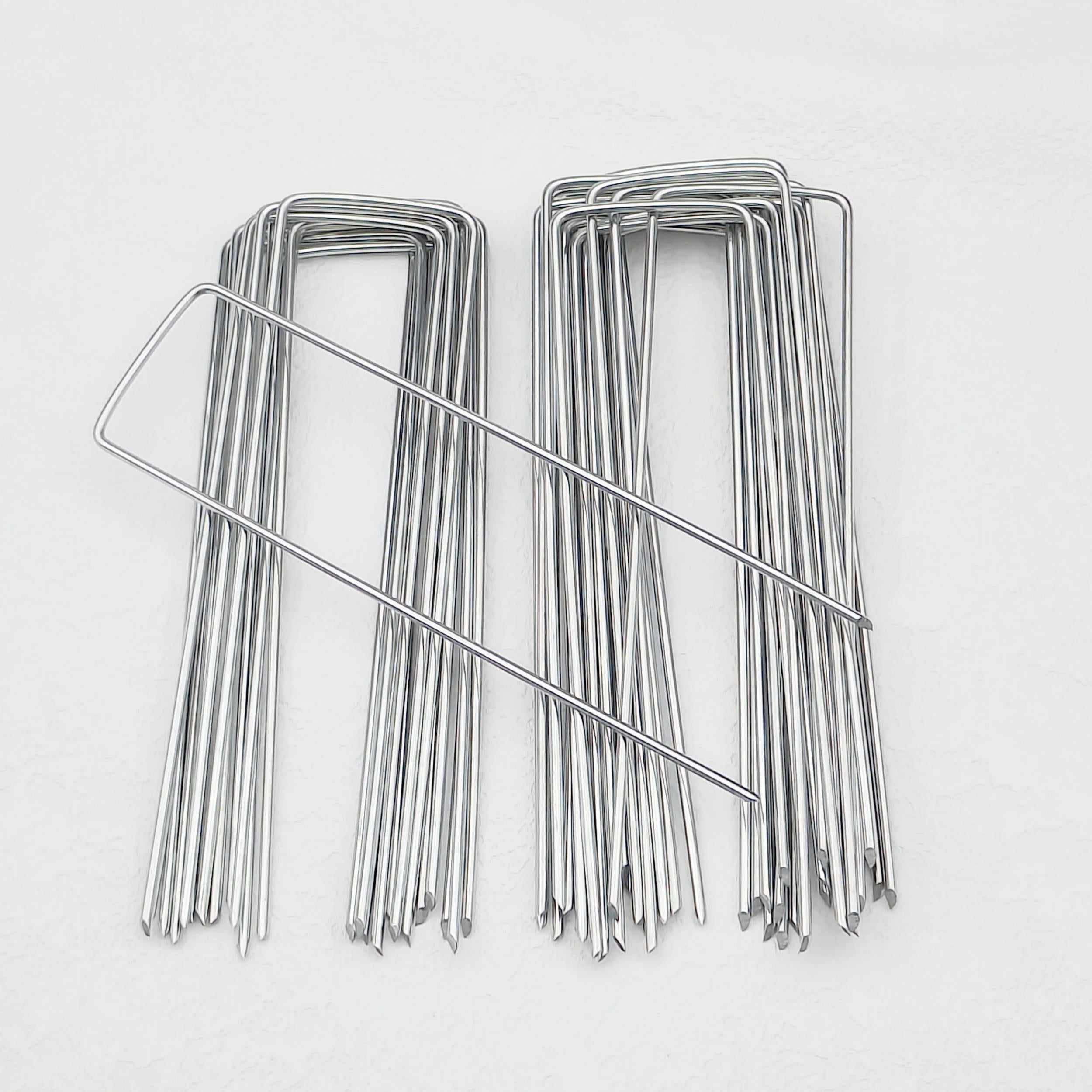 50pcs Heavy Duty U Shaped Garden Stakes for Weed Fabric & Netting