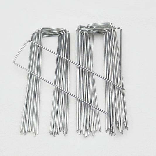 50pcs Heavy Duty U Shaped Garden Stakes for Weed Fabric & Netting