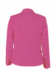 Double Breasted Lapel Blazer Solid Open Front Long Sleeve