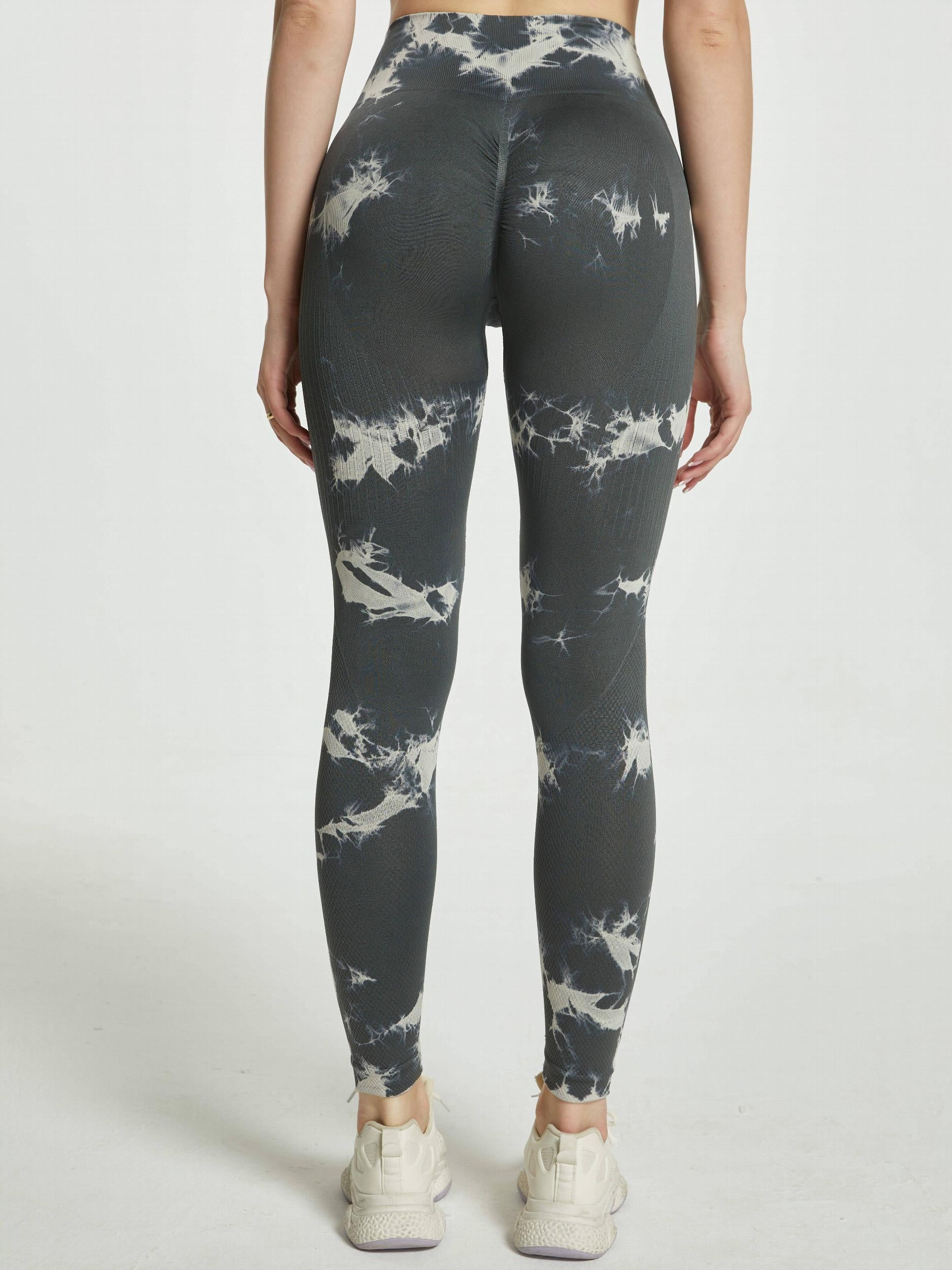 Tie Dye High Stretch Sports Leggings High Waist Yoga Running Tight Pants