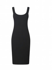 Ribbed Round Neck Tank Dress