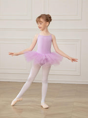Girls Cami Ballet Tutu Dress Mesh Leotard Dance