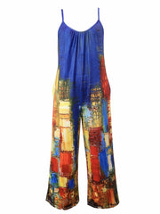 Women's Plus Allover Print Wide Leg Cami Jumpsuit