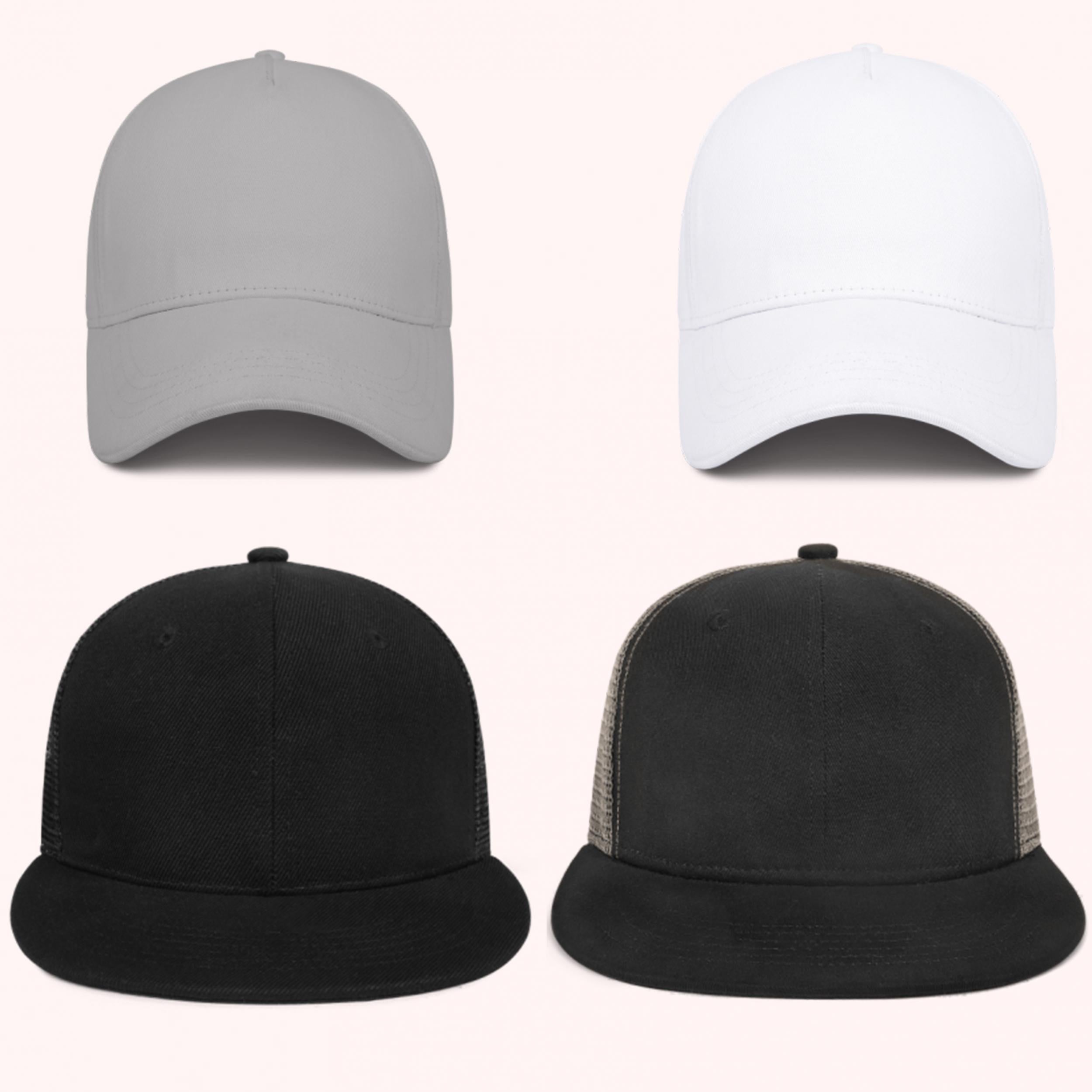 Men's Fitted Baseball Caps - Assorted Styles