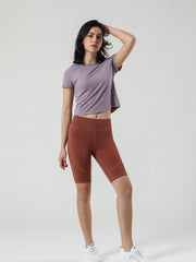 Short sleeved Loose Sports T shirt Breathable Running Sports Top