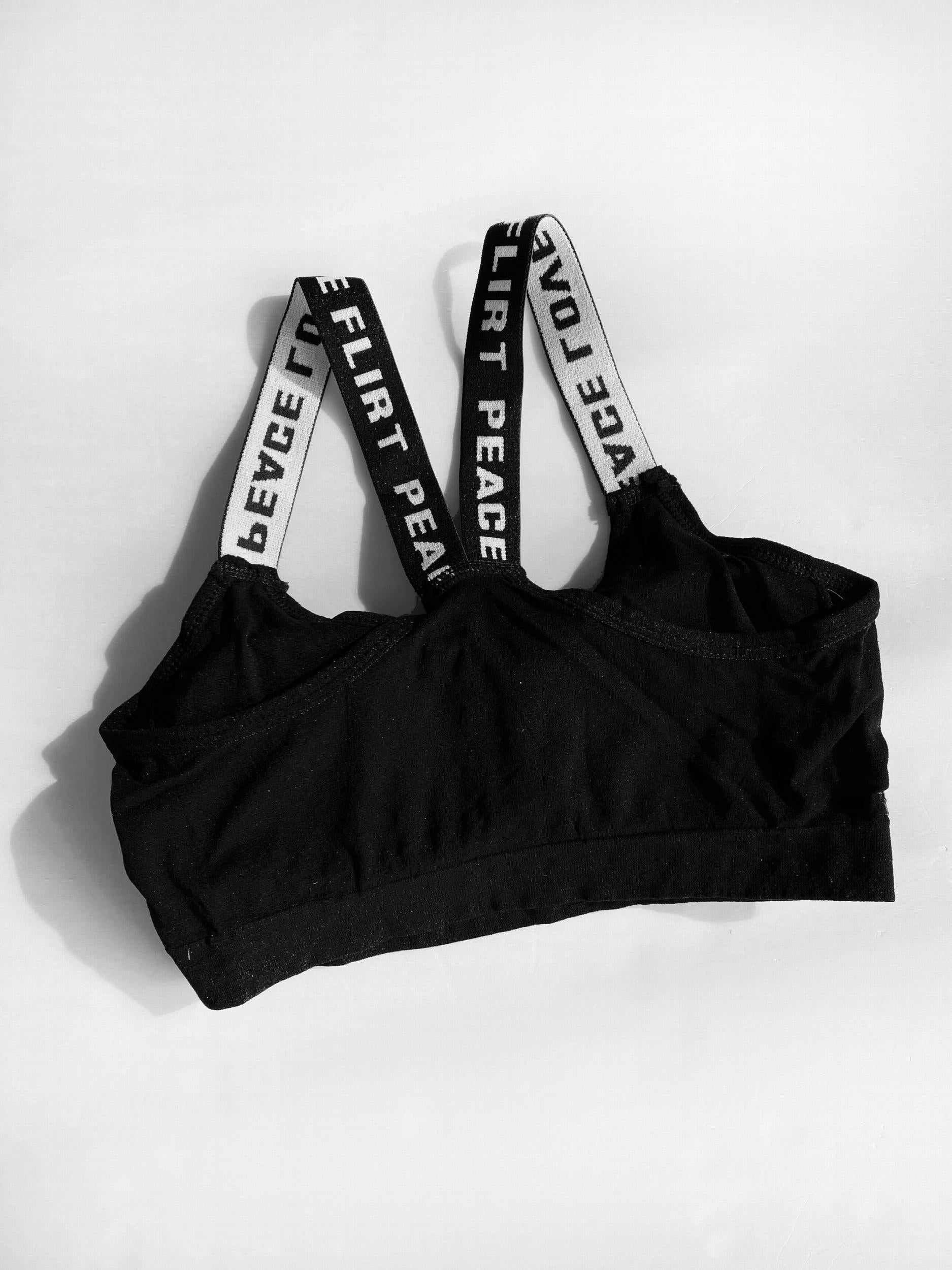 2pcs Letter Straps Sports Bras for Women