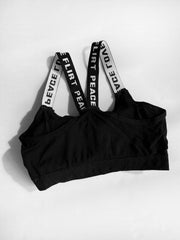 2pcs Letter Straps Sports Bras for Women