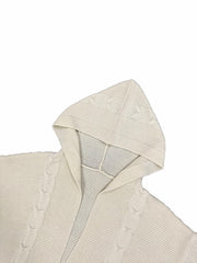 Casual Cardigan With Hoodie Women's Plus Medium Stretch Jersey Knit