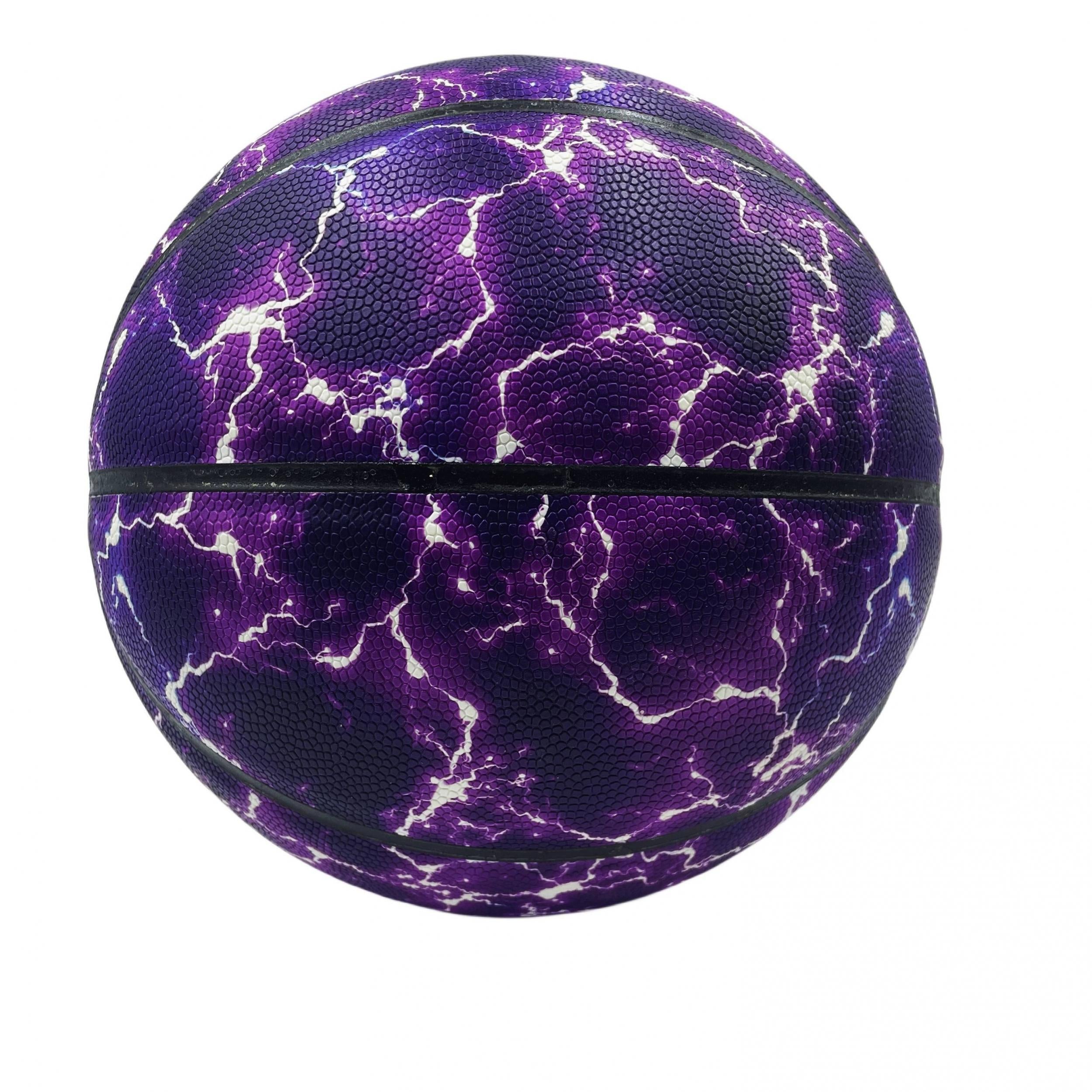 Lightning Purple Size 7 Basketball for Training and Entertainment Game