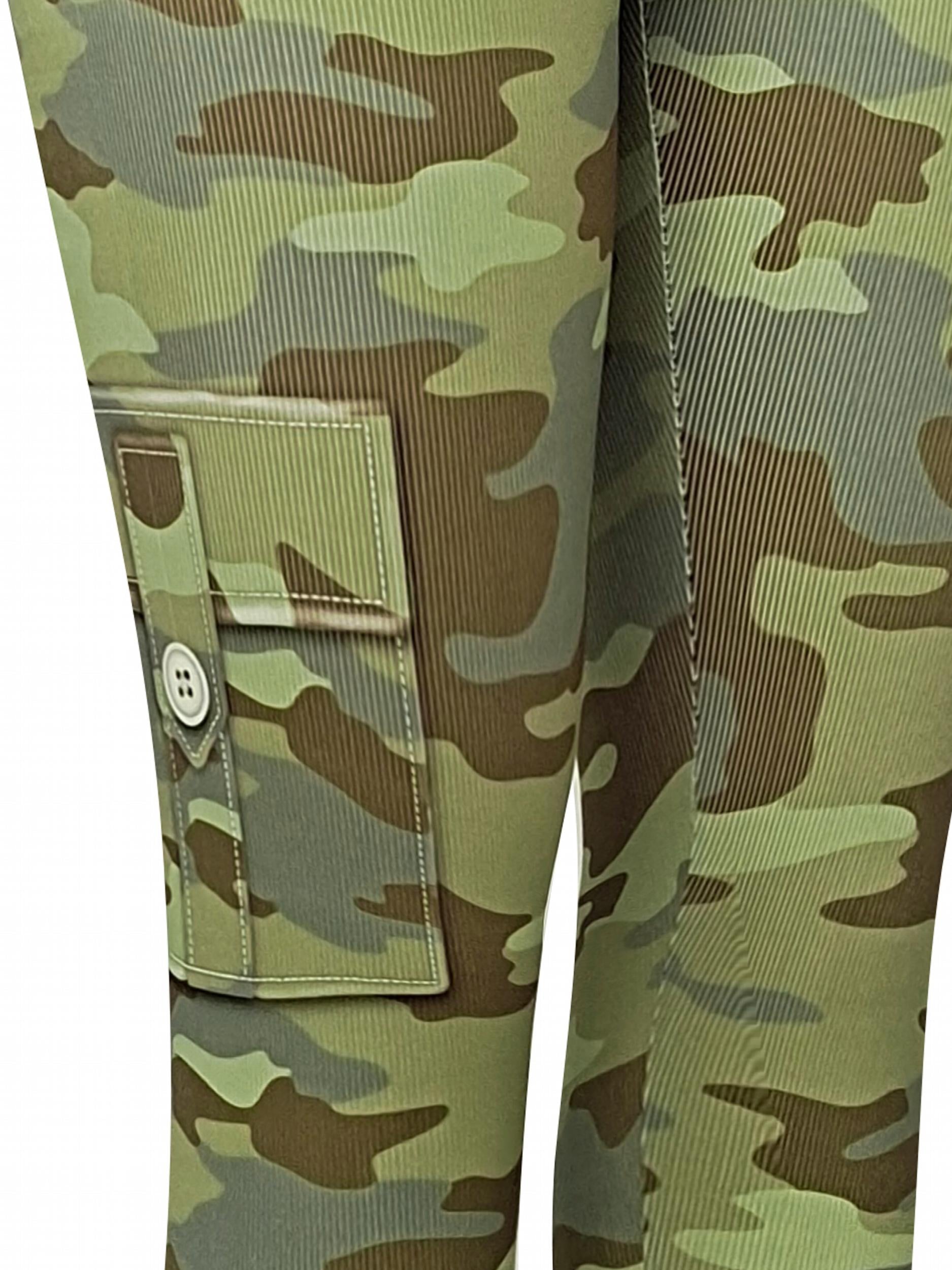 Camouflage Pattern Sports Leggings High Stretch Yoga Running Fitness Tight Pants