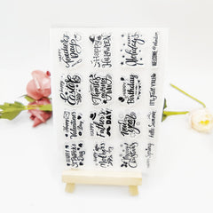 1pc Transparent Silicone Stamp for Card Making and Scrapbooking