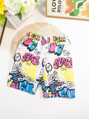 Boys Dinosaur Letter Print Casual Shorts, Kids Summer Clothes