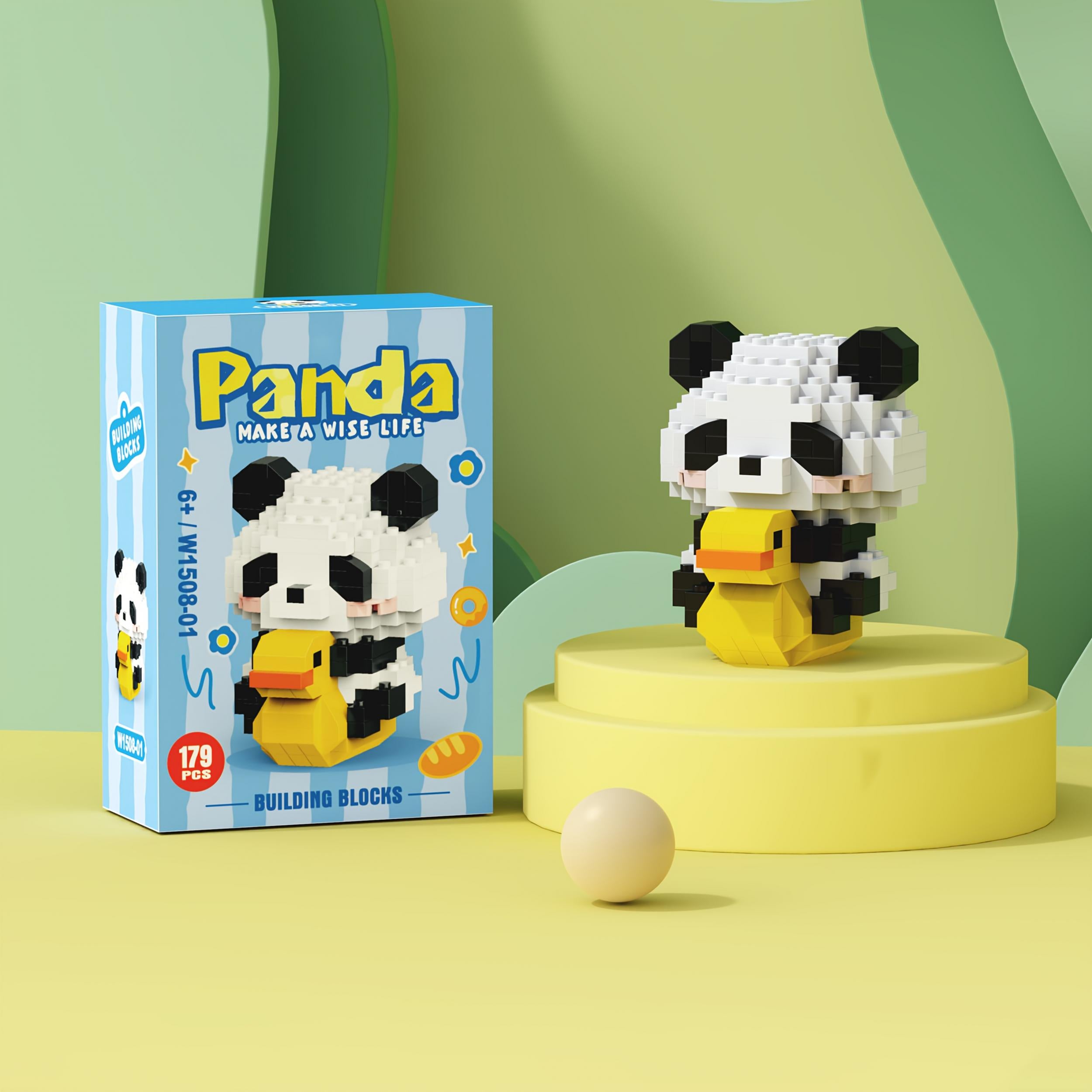 Panda Building Block Ornament Holiday Gift